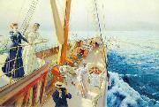 Julius LeBlanc Stewart Yachting in the Mediterranean Germany oil painting artist